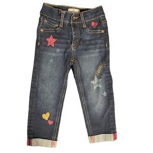 Jordache Toddler Girl Heart & Star Print Jeans 2T